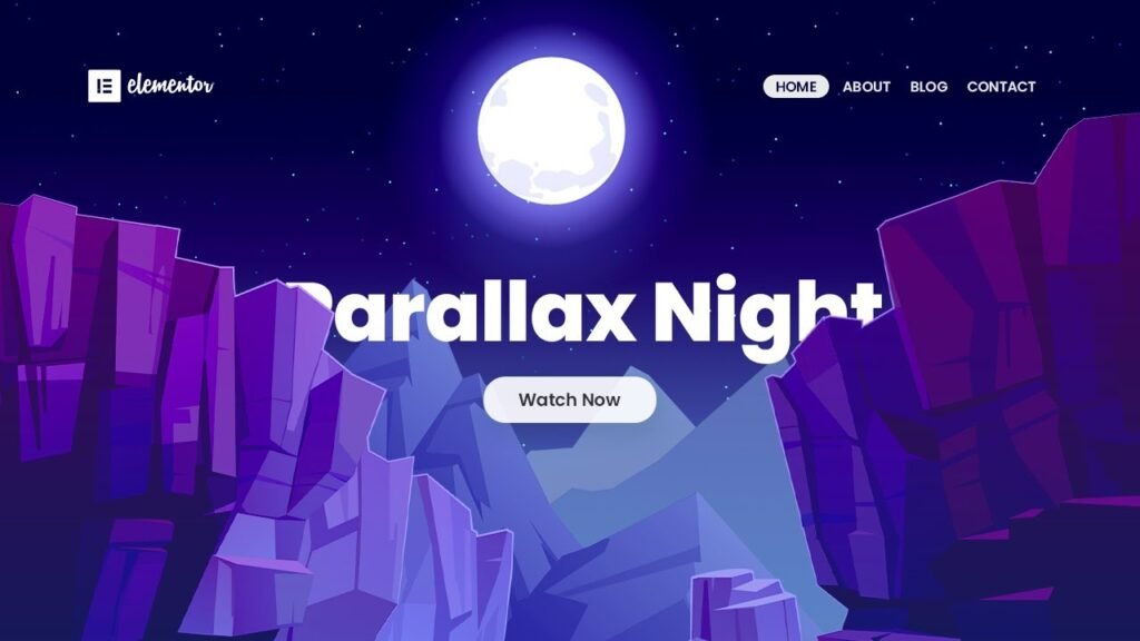 Parallax Scrolling Website using Elementor No Coding