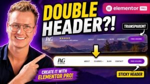 Create A Unique Header With Elementor Pro Step by step Guide