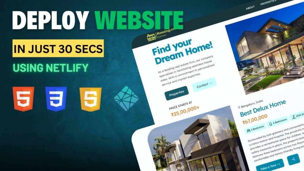 Deploy Website in Just 30 Seconds Using Netlify HTML