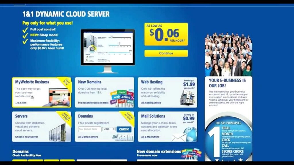 1and1 Web Hosting Review TBWHS